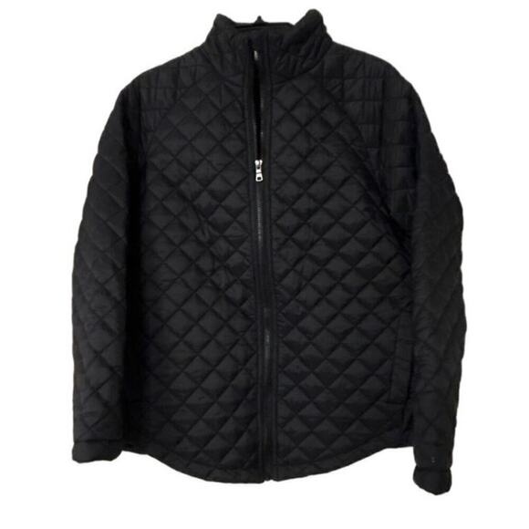 WE by Living In Yellow Black Quilted Puffer Jacket Size Medium NWOT - Picture 2 of 10